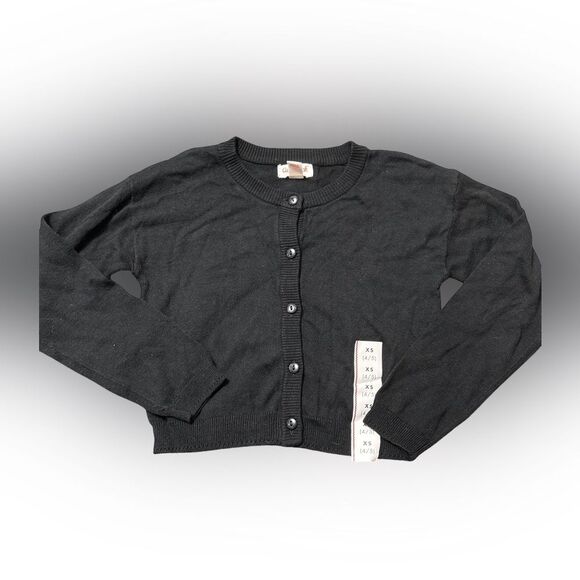 Nwt girls 4/5 cat & jack Black Button-Up Cardigan - Picture 2 of 2